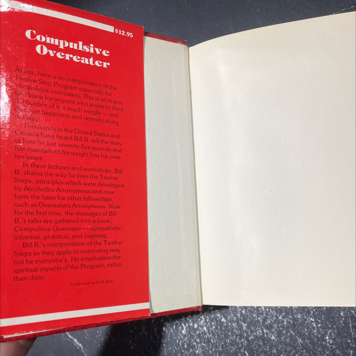 compulsive overeater book, by Bill B., 1981 Hardcover image 4