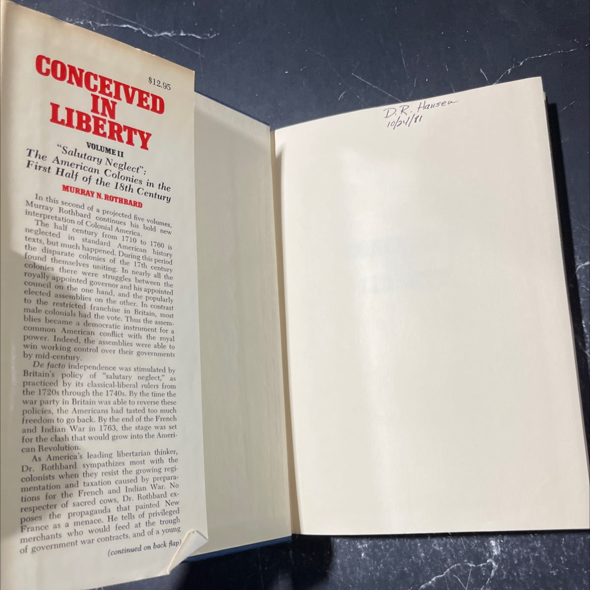 conceived in liberty volume ii \"salutary neglect\": the american colonies in the first half of the 18th century book, image 4