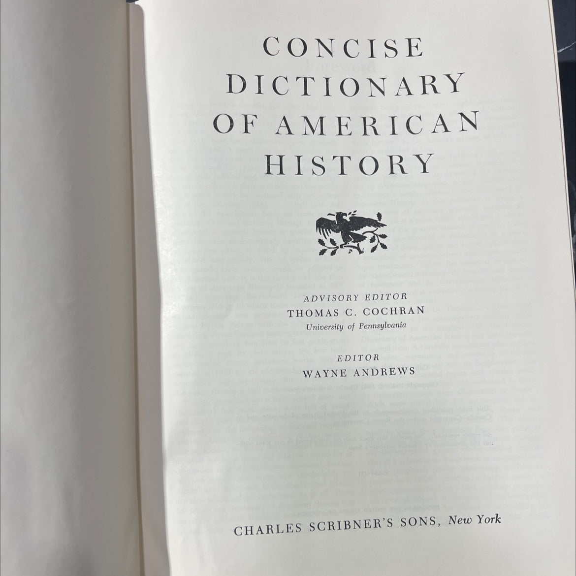 concise dictionary of american history book, by wayne andrews, 1962 Hardcover image 2