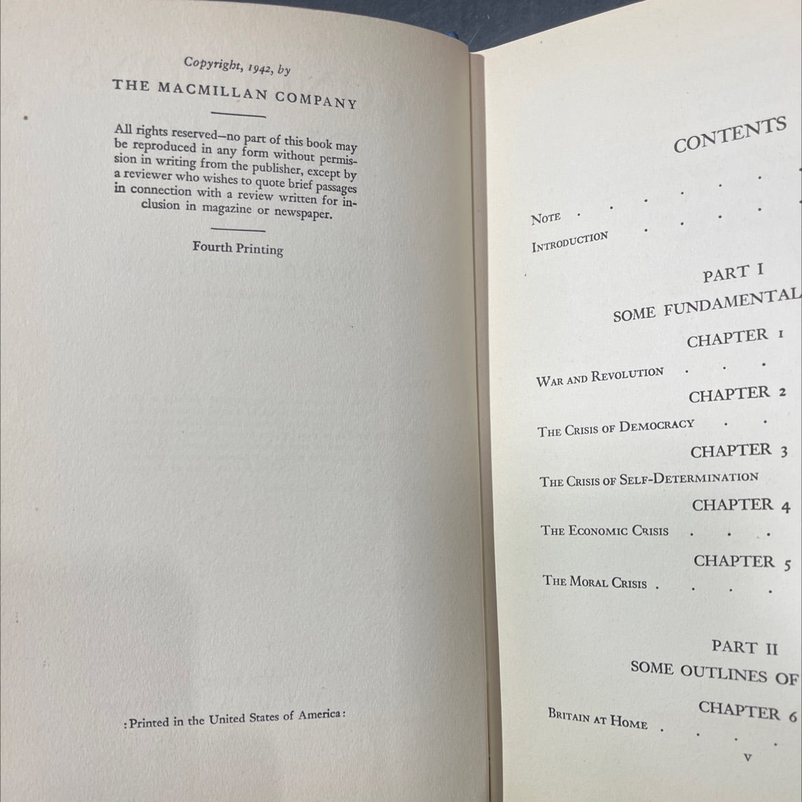 conditions of peace book, by edward hallett carr, 1942 Hardcover image 3