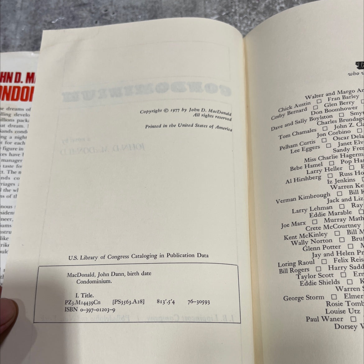 condominium book, by john d. macdonald, 1977 Hardcover image 3