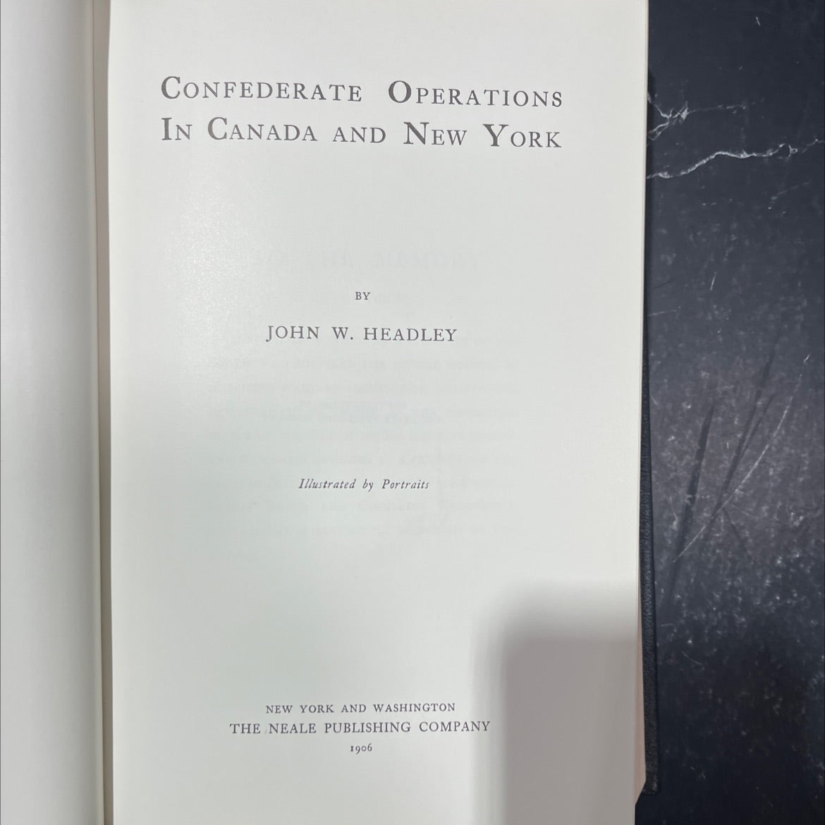 confederate operations in canada and new york book, by john w. headley, 1984 Leather image 2