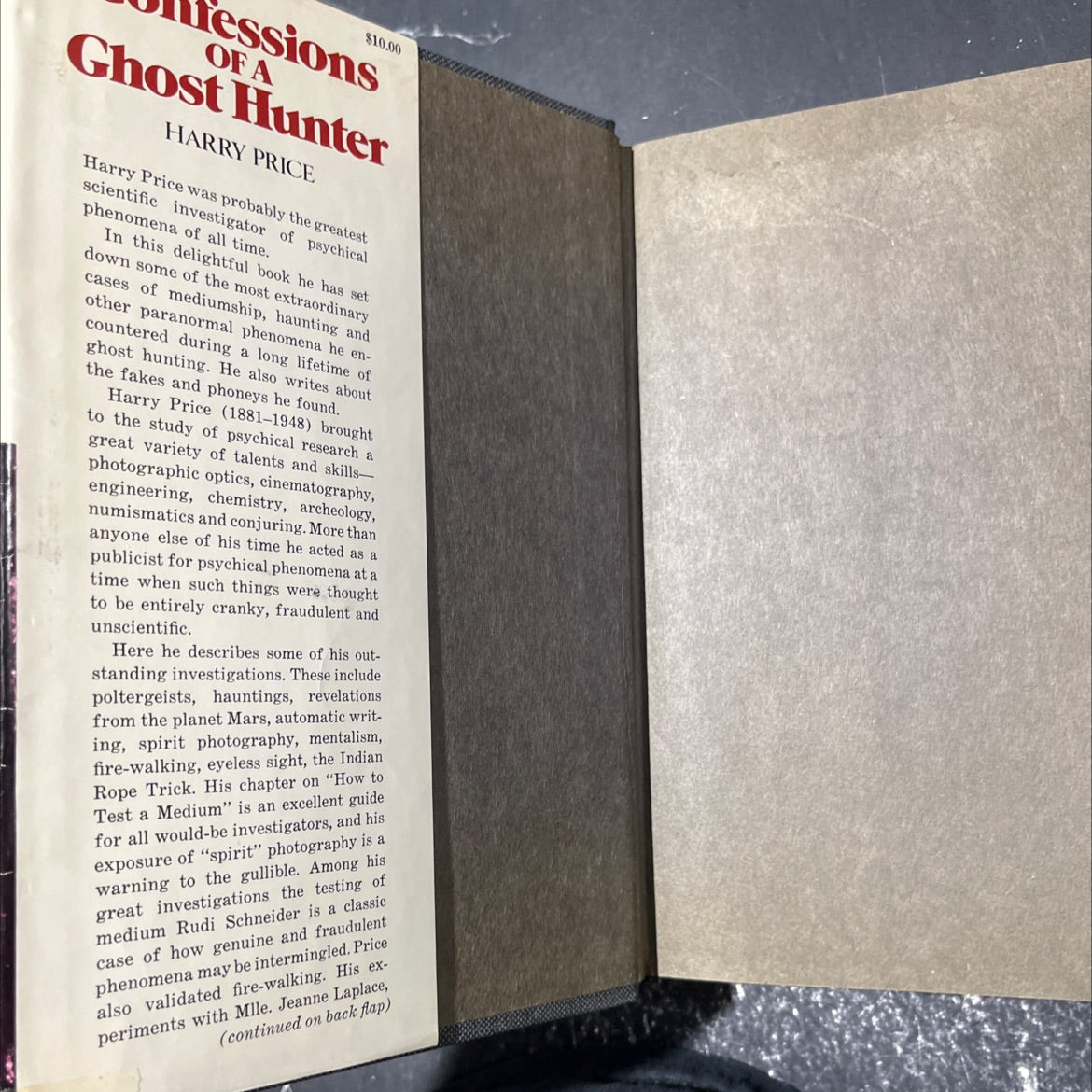 confessions of a ghost-hunter book, by harry price, 1974 Hardcover image 4