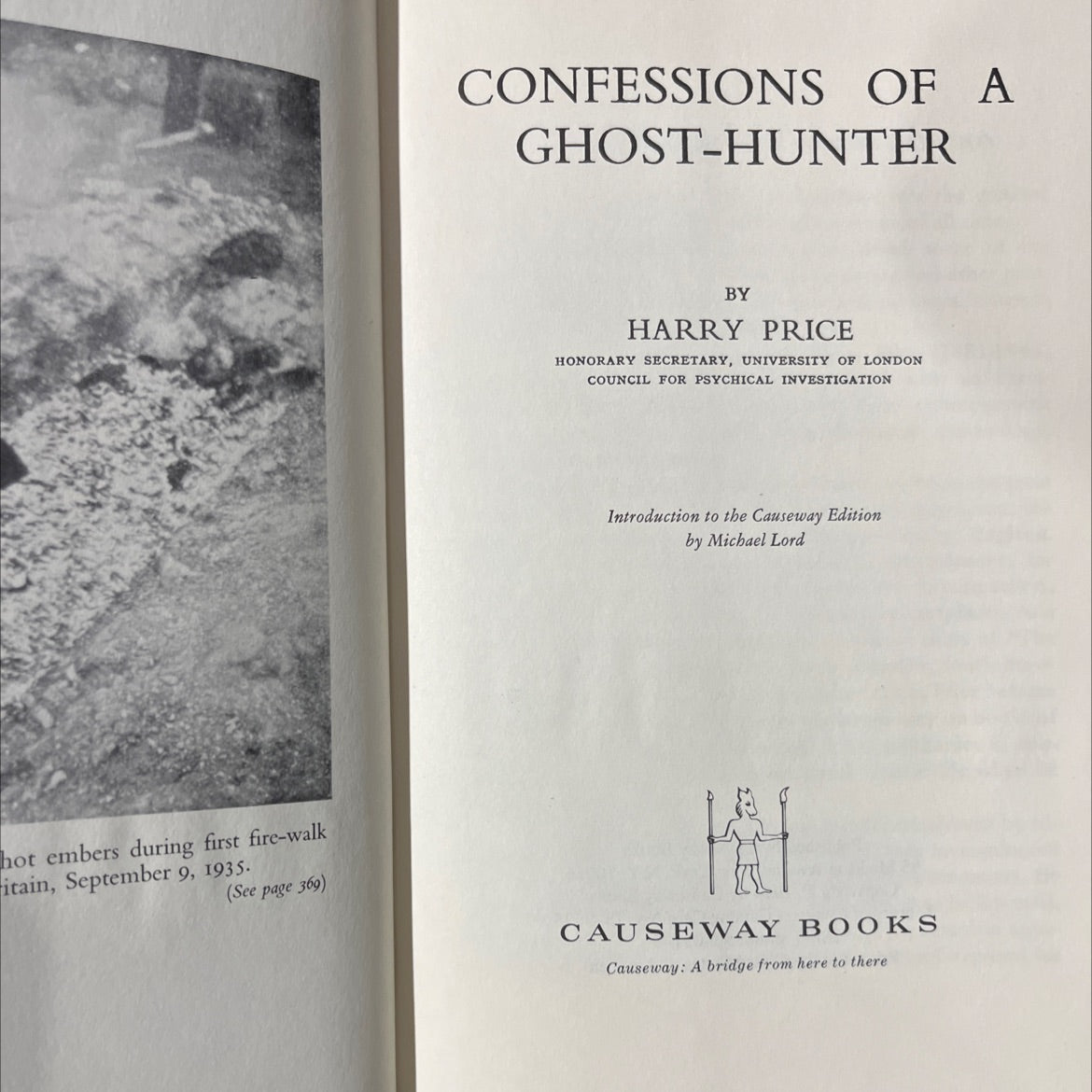 confessions of a ghost-hunter book, by harry price, 1974 Hardcover image 2
