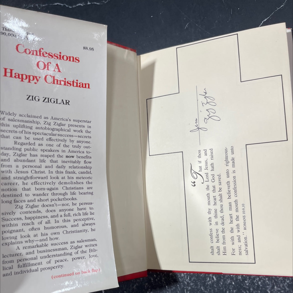 SIGNED confessions of a happy christian book, by zig ziglar, 1980 Hardcover image 4