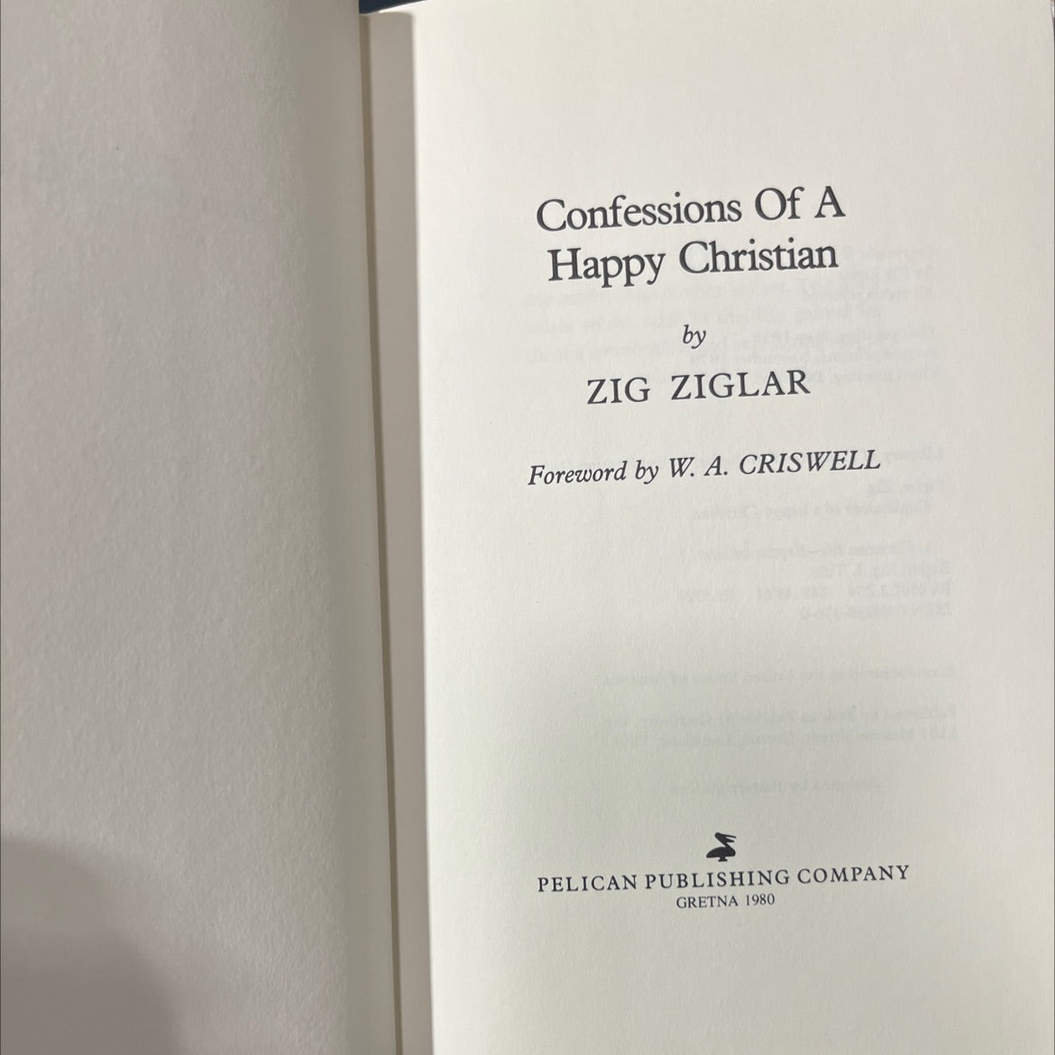 SIGNED confessions of a happy christian book, by zig ziglar, 1980 Hardcover image 2