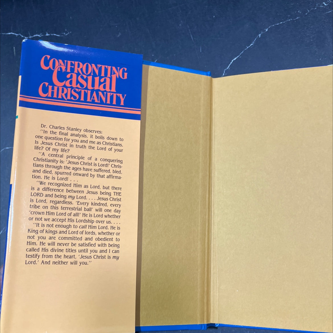 confronting casual christianity a call to total commitment book, by charles f. stanley, 1985 Hardcover image 4