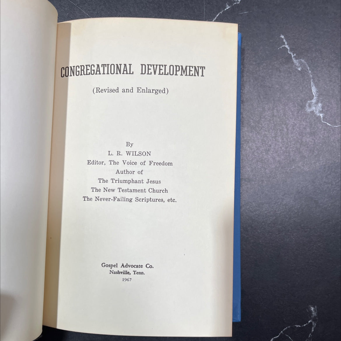 congregational development (revised and enlarged) book, by l. r. wilson, 1967 Hardcover image 2