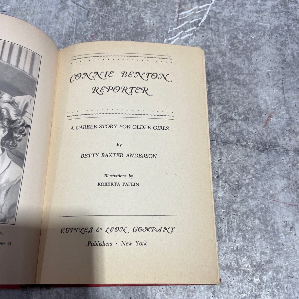 connie benton reporter a career story for older girls book, by betty baxter anderson, 1941 Hardcover image 2