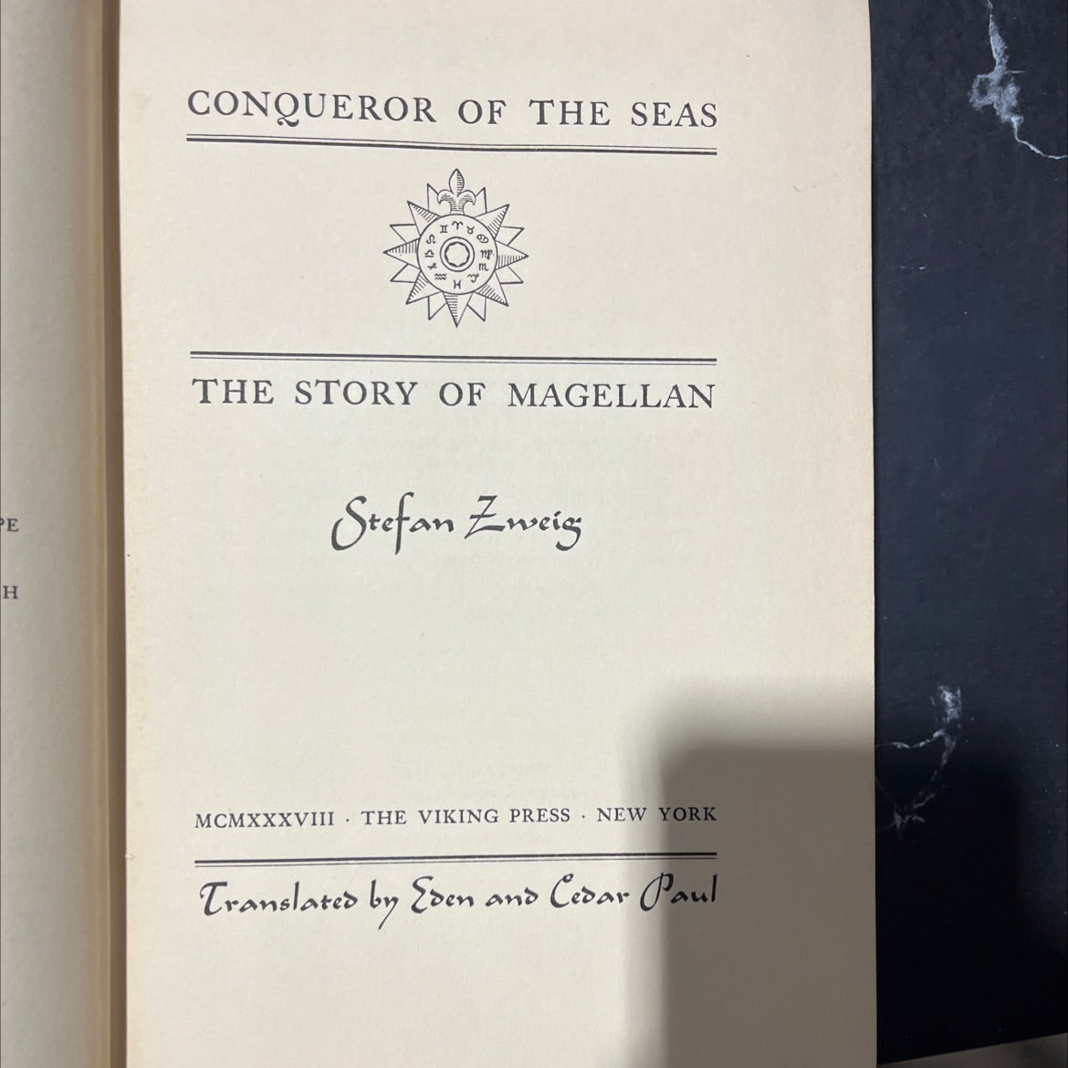 conqueror of the seas the story of magellan book, by stefan zweig, 1938 Hardcover image 2