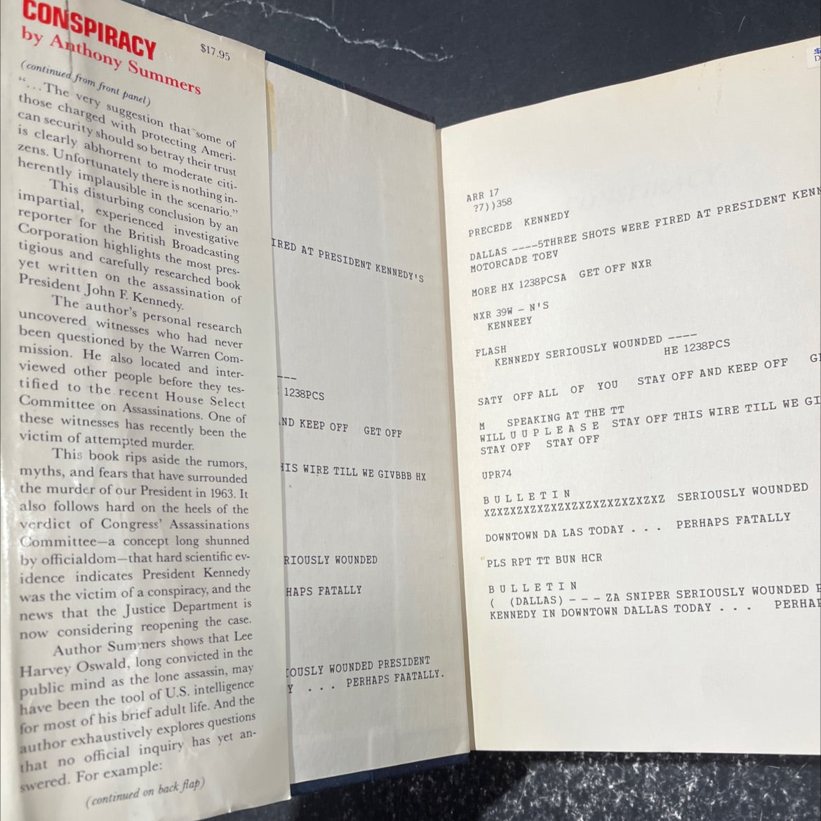 conspiracy book, by anthony summers, 1980 Hardcover image 4