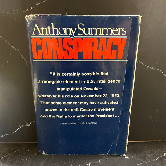 conspiracy book, by anthony summers, 1980 Hardcover image 1
