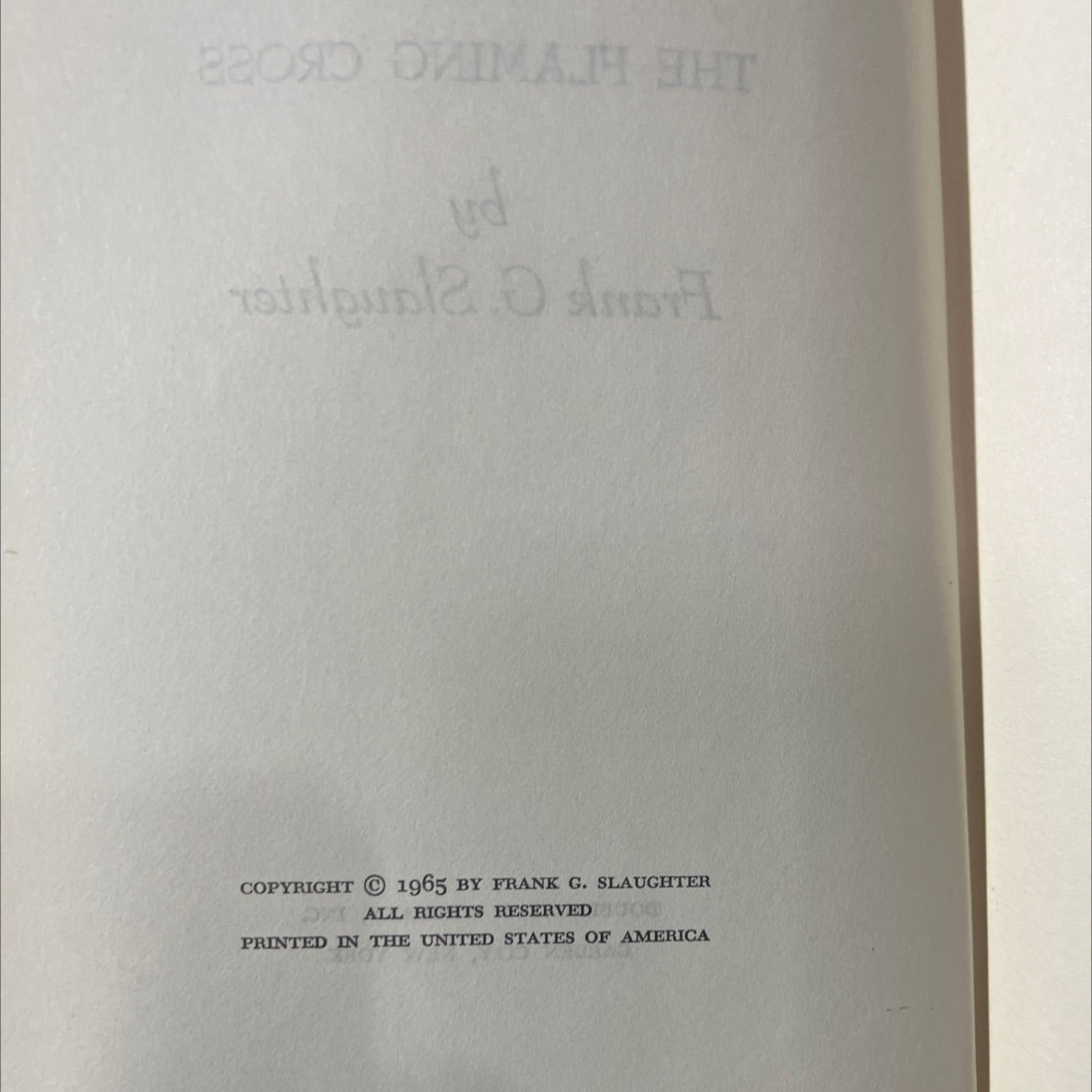 constantine the miracle of the flaming cross book, by Frank G. Slaughter, 1965 Hardcover image 3