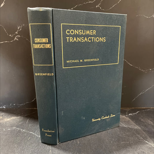 consumer transactions book, by michael m. greenfield, 1983 Hardcover image 1