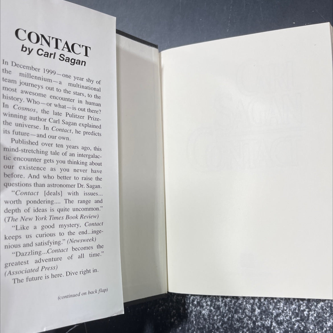 contact book, by carl sagan, 1985 Hardcover image 4