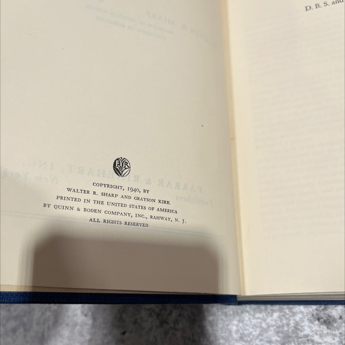 contemporary international politics book, by walter r. sharp, grayson kirk, 1940 Hardcover image 3