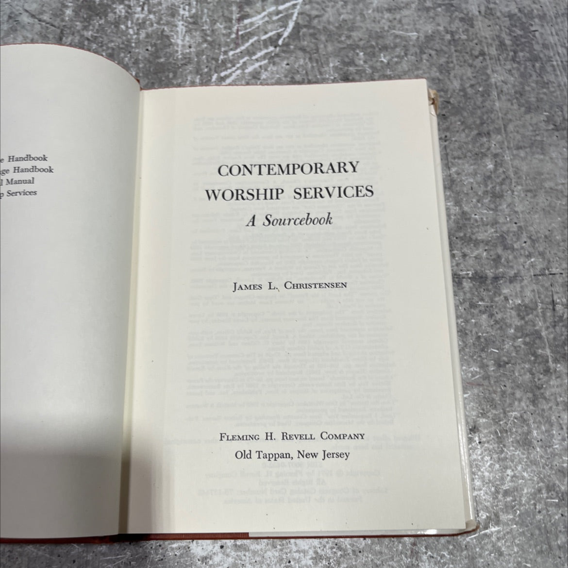 contemporary worship services a sourcebook book, by james l. christensen, 1971 Hardcover image 2