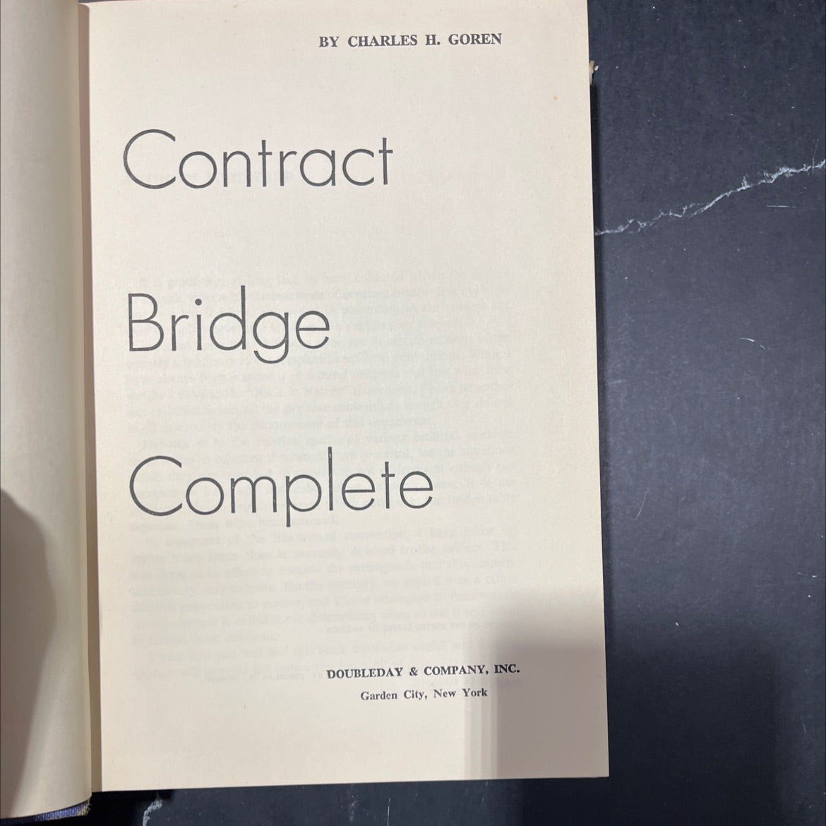 contract bridge complete book, by charles h. goren, 1951 Hardcover image 2