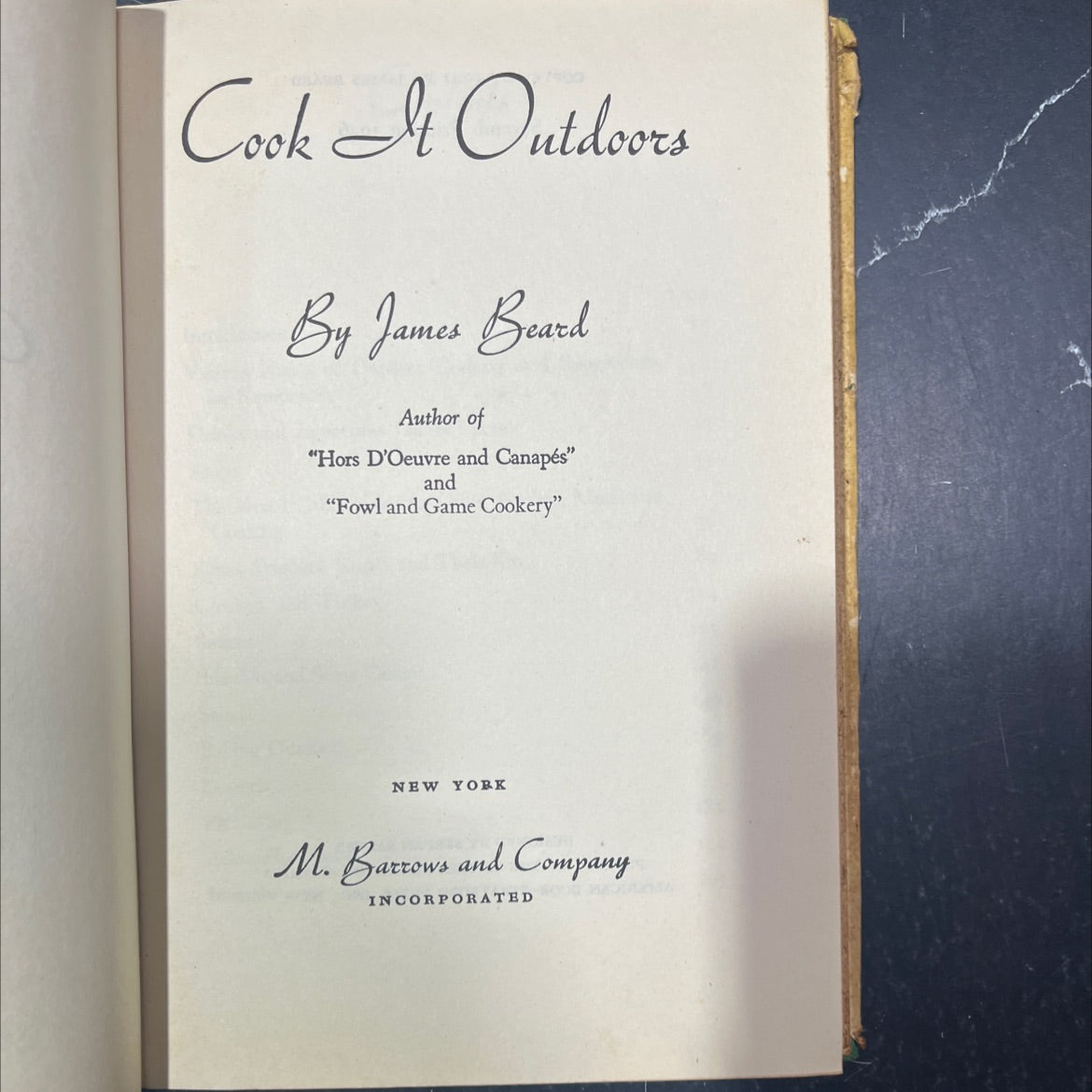 cook it outdoors book, by james beard, 1946 Hardcover image 2