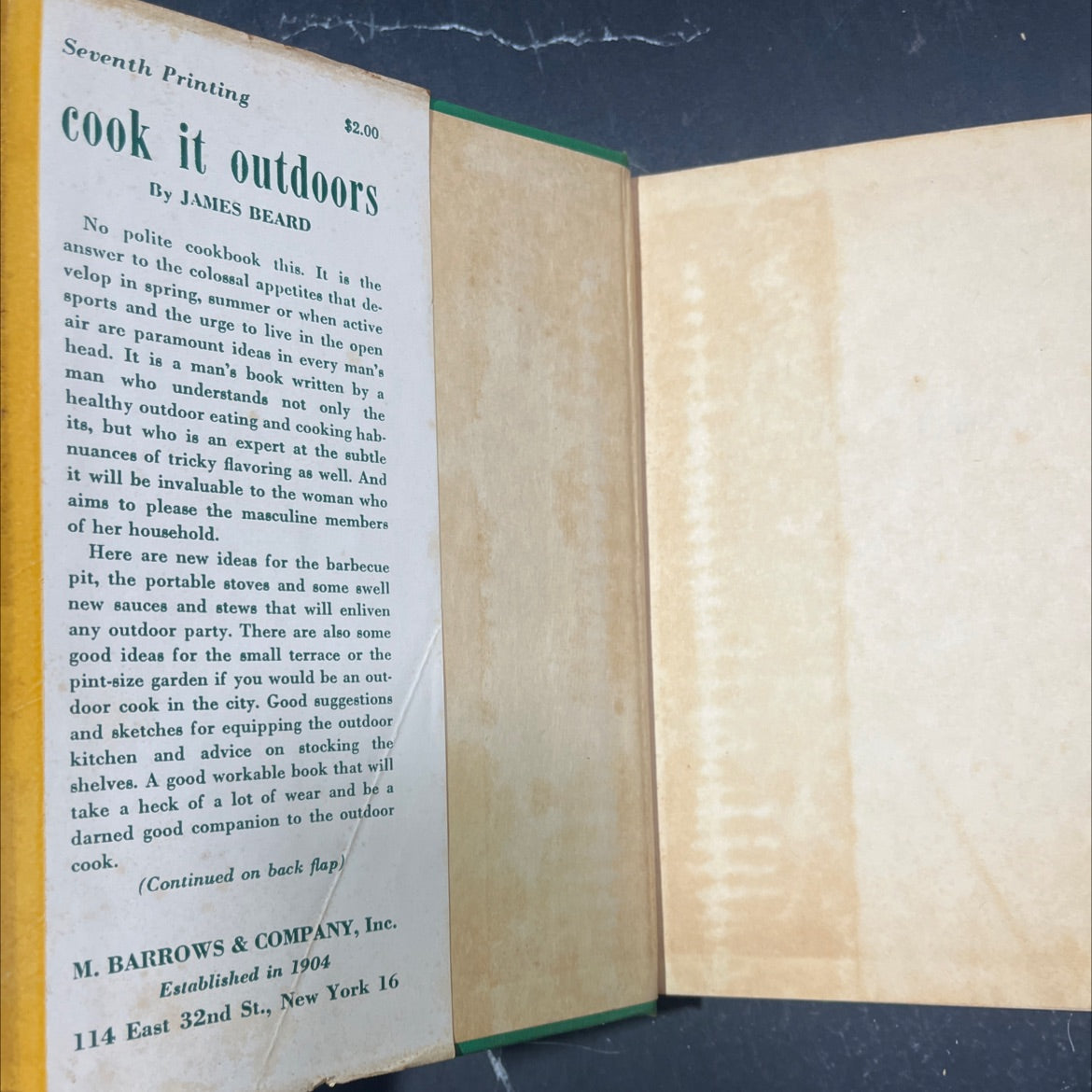 cook it outdoors book, by james beard, 1946 Hardcover image 4