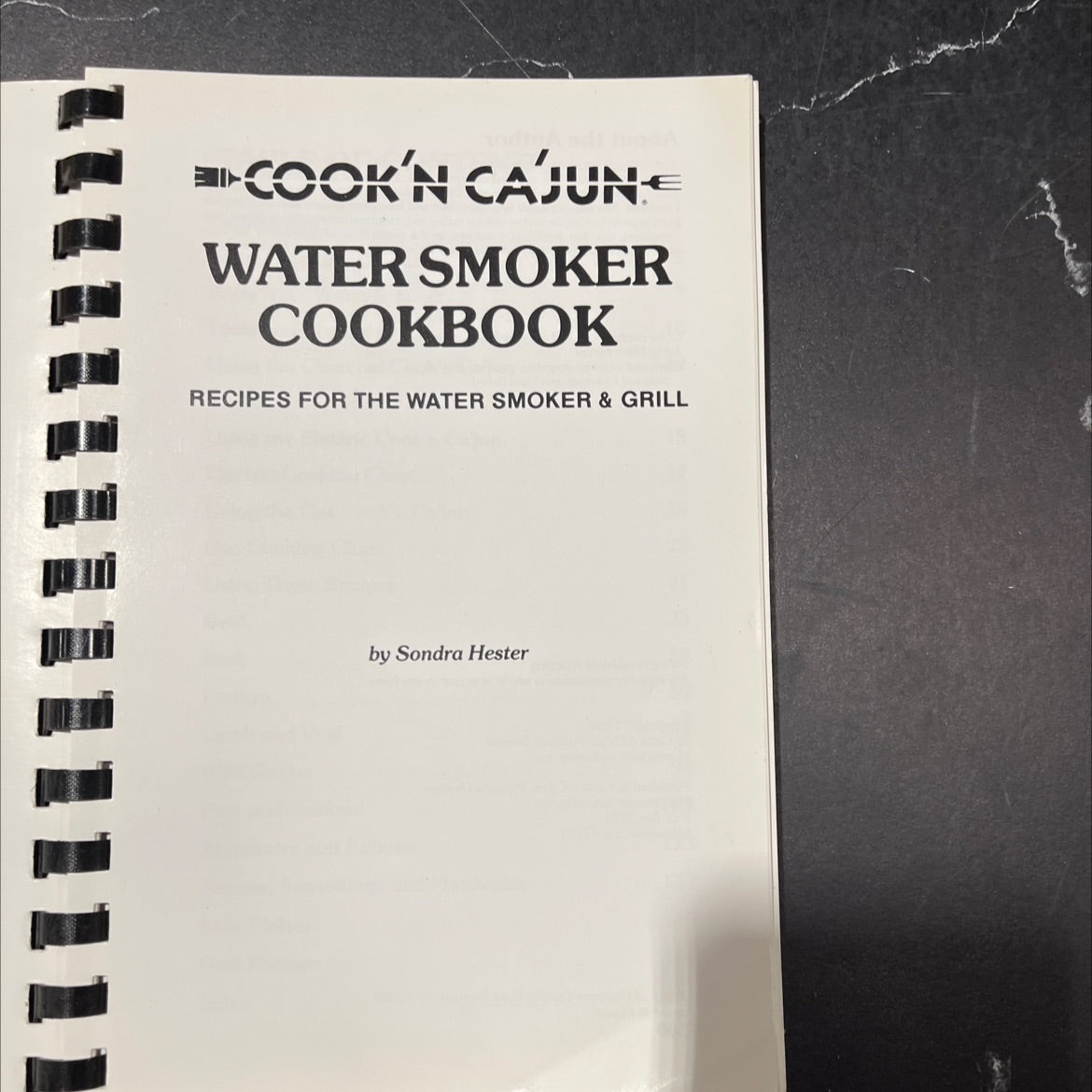 cook'n cajun e water smoker cookbook recipes for the water smoker & grill 1111 book, by Sondra Hester, 1984 Paperback image 2