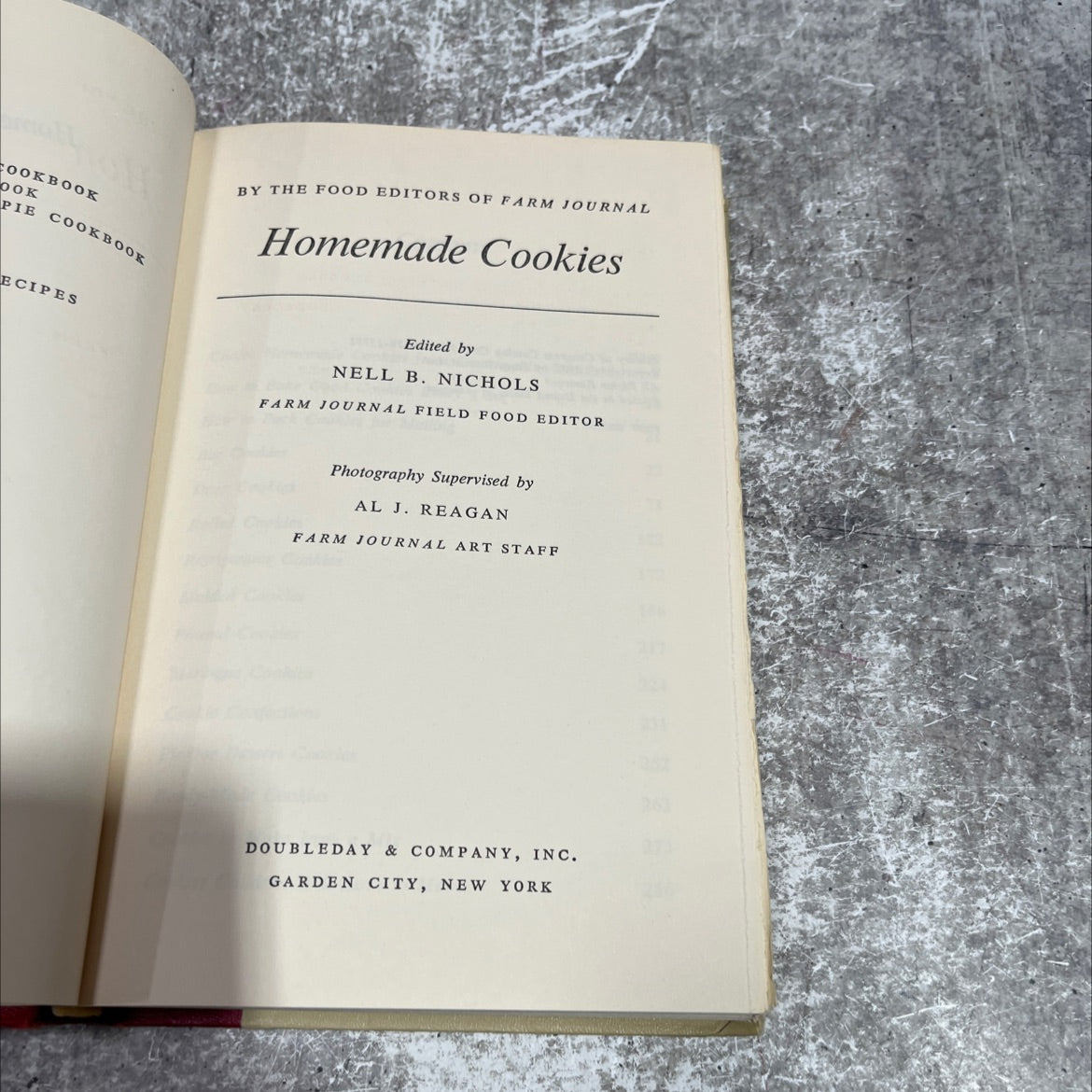 cookbook ook pie cookbook by the food editors of farm journal homemade cookies recipes book, by nell b. nichols, 1971 image 2