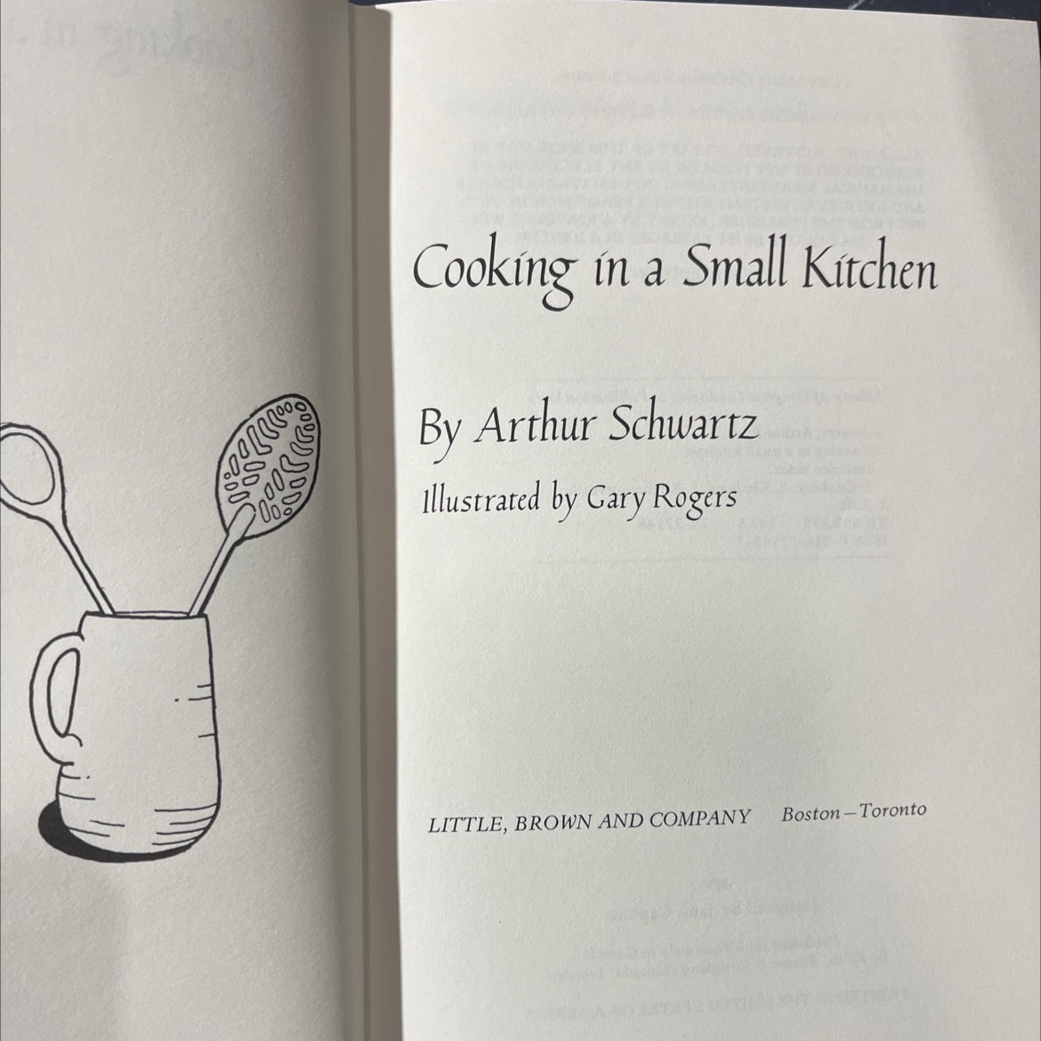 cooking in a small kitchen book, by Arthur Schwartz, 1979 Hardcover image 2