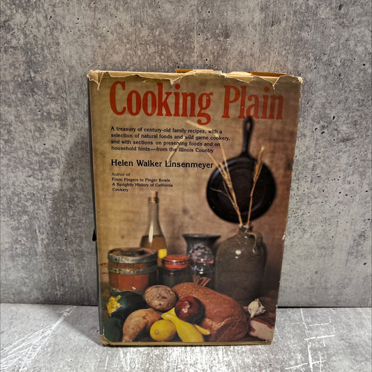 cooking plain book, by Helen Walker Linsenmeyer, 1976 Hardcover image 1