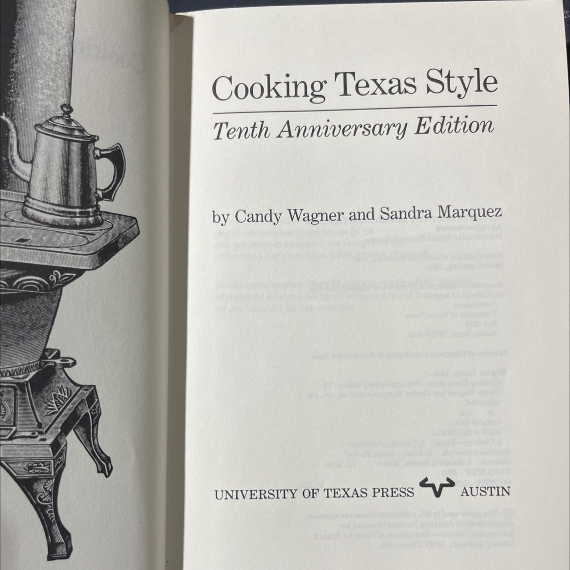 cooking texas style tenth anniversary edition book, by Candy Wagner and Sandra Marquez, 1993 Hardcover image 2