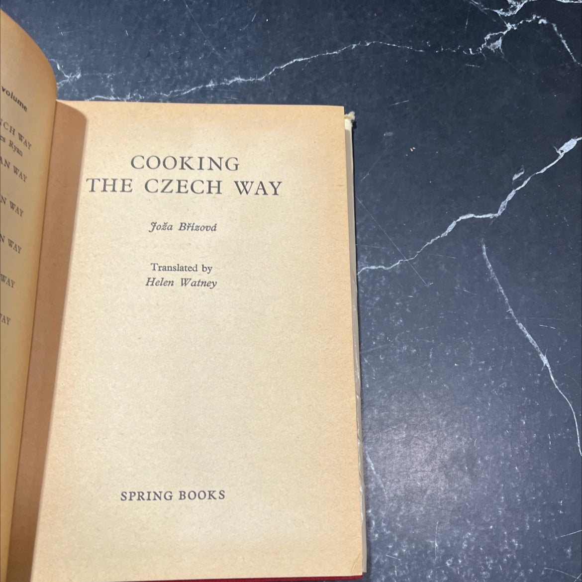 cooking the czech way book, by joža břízová, 1960 Hardcover image 2