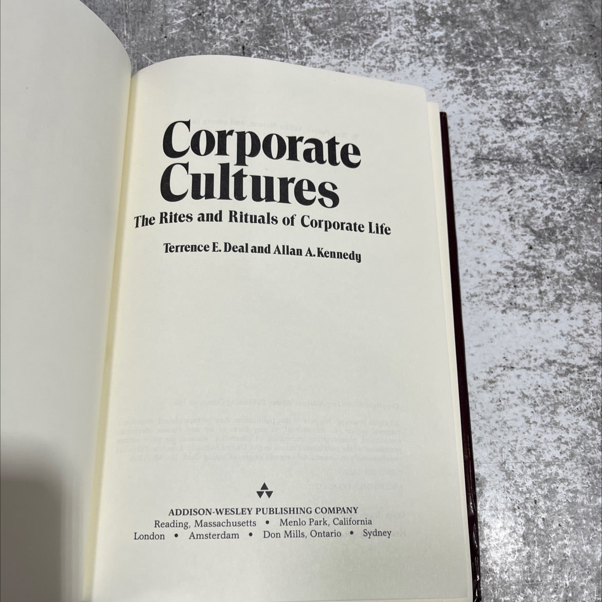 corporate cultures the rites and rituals of corporate life book, by Terrence E. Deal and Allan A. Kennedy, 1982 image 2