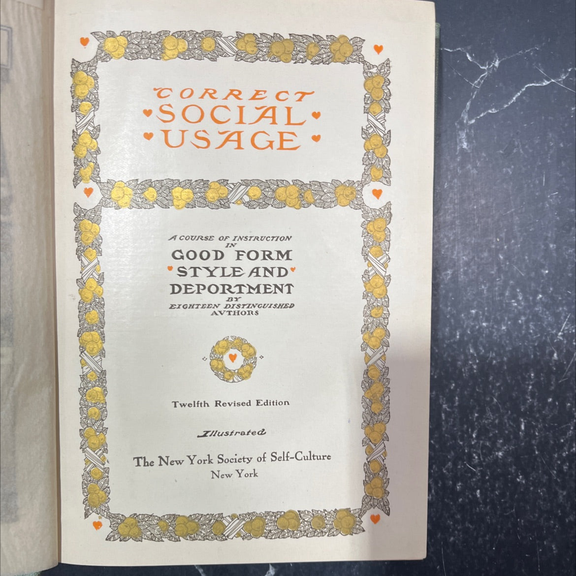 correct social usage a course of instruction in good form style and deportment by eighteen distinguished authors book, image 2