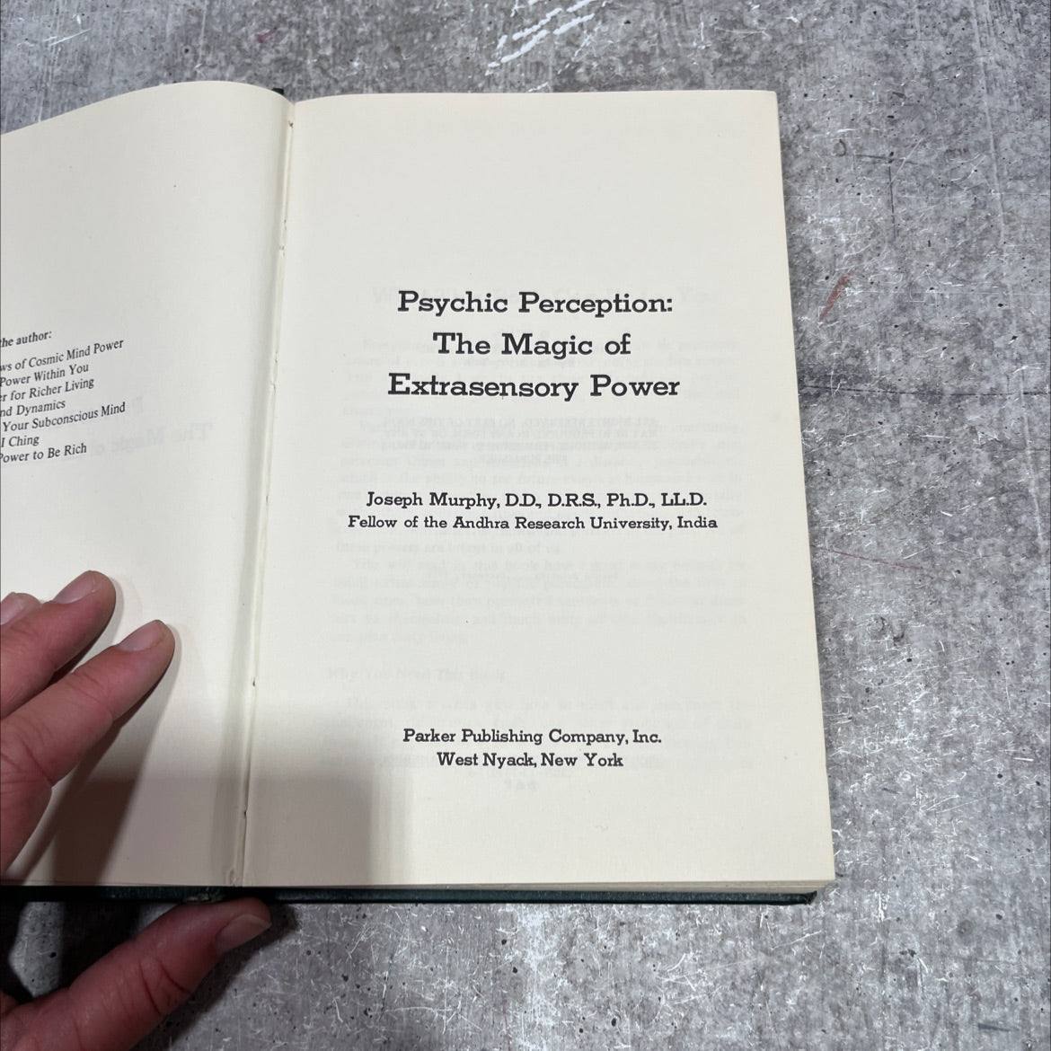cosmic mind power book, by joseph murphy, 1971 Hardcover image 2