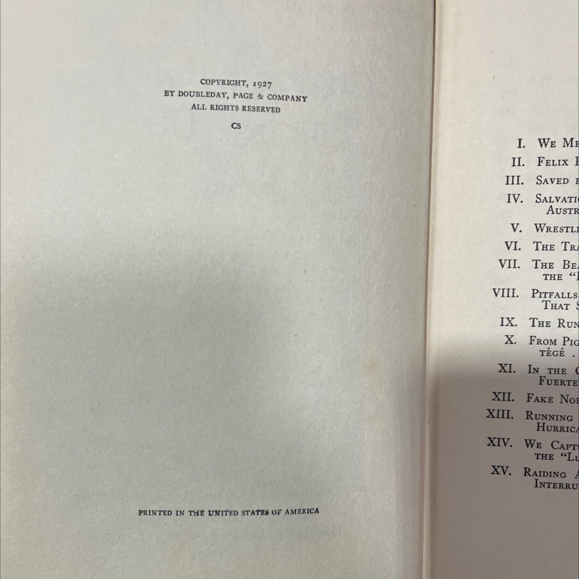 count luckner, the sea devil book, by lowell thomas, 1927 Hardcover, Antique image 3
