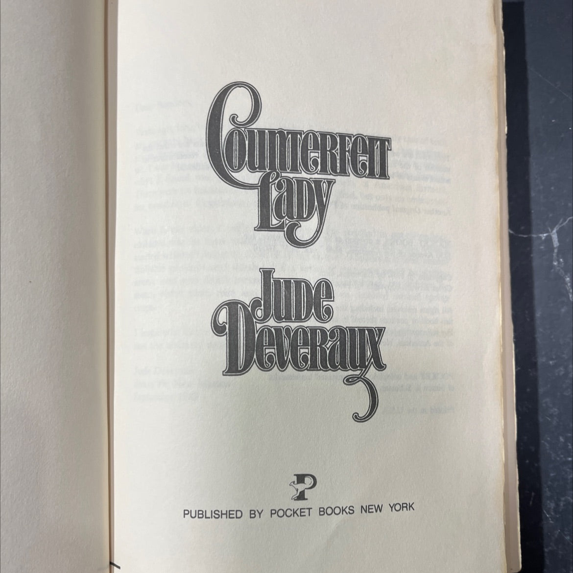 countericht book, by jude deveraux, 1984 Hardcover image 2