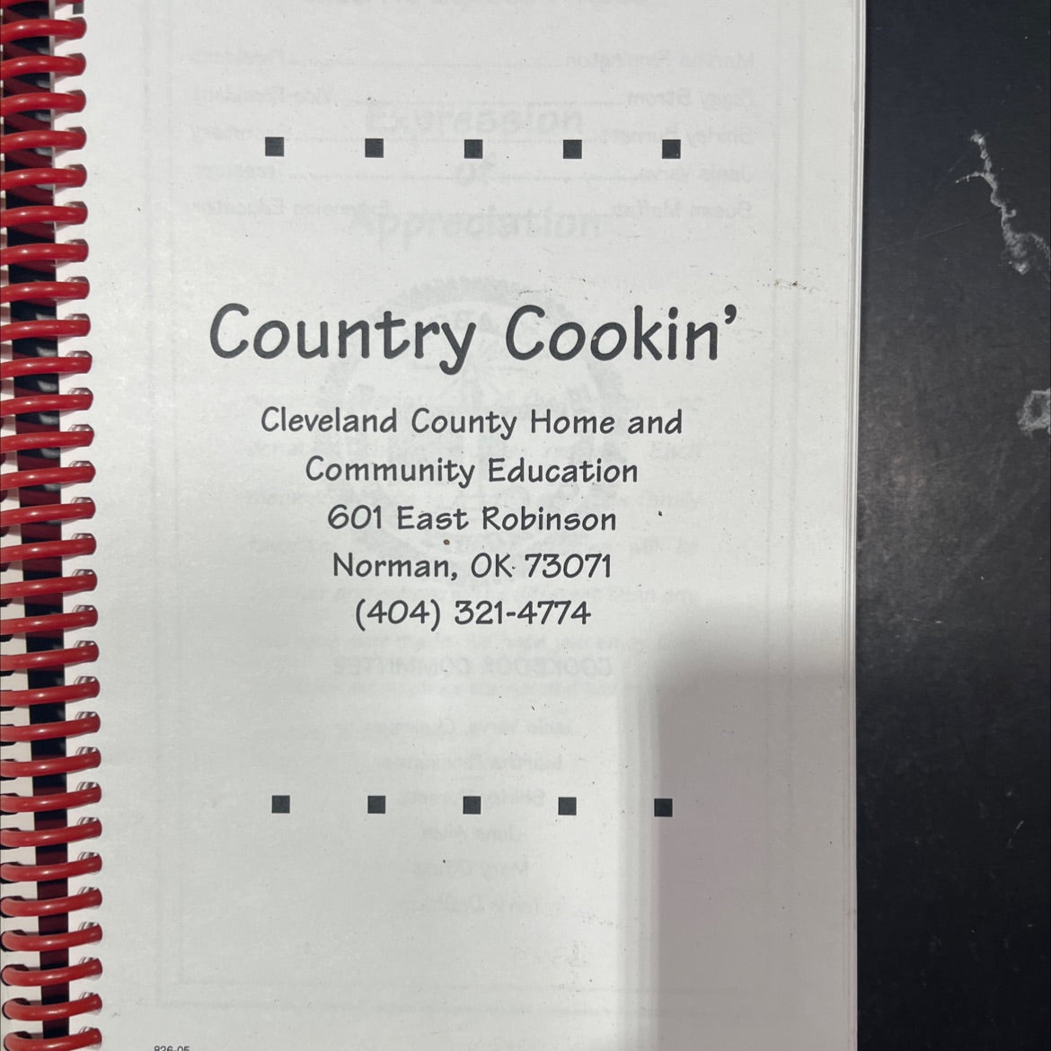 country cookin' book, by cleveland county home and community education, 2005 Paperback image 2