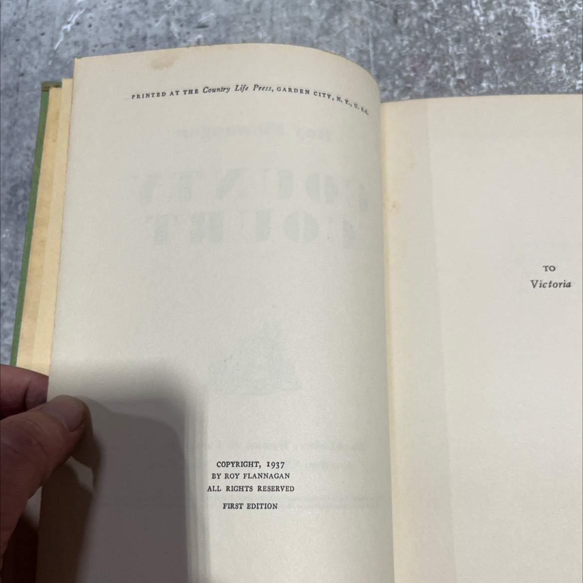 county court nagan whipping book, by roy flannagan, 1937 Hardcover image 3