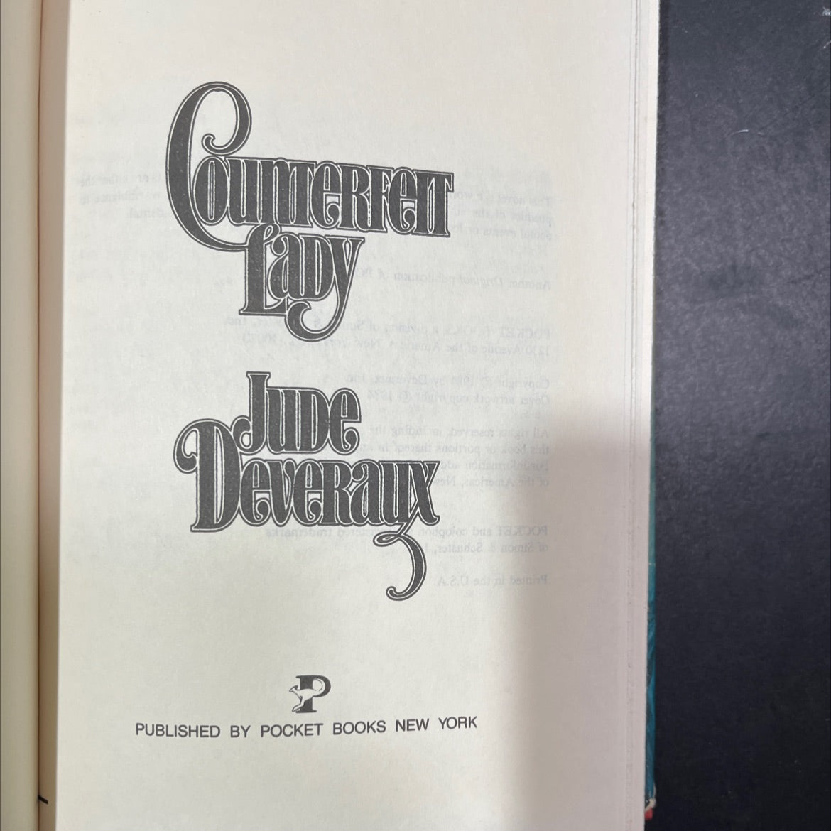 coupmemen book, by jude deveraux, 1984 Hardcover image 2