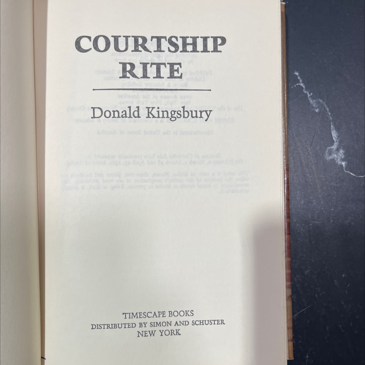 courtship rite book, by Donald Kingsbury, 1982 Hardcover image 2
