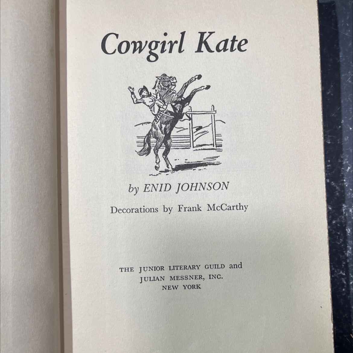 cowgirl kate book, by enid johnson, 1950 Hardcover image 2