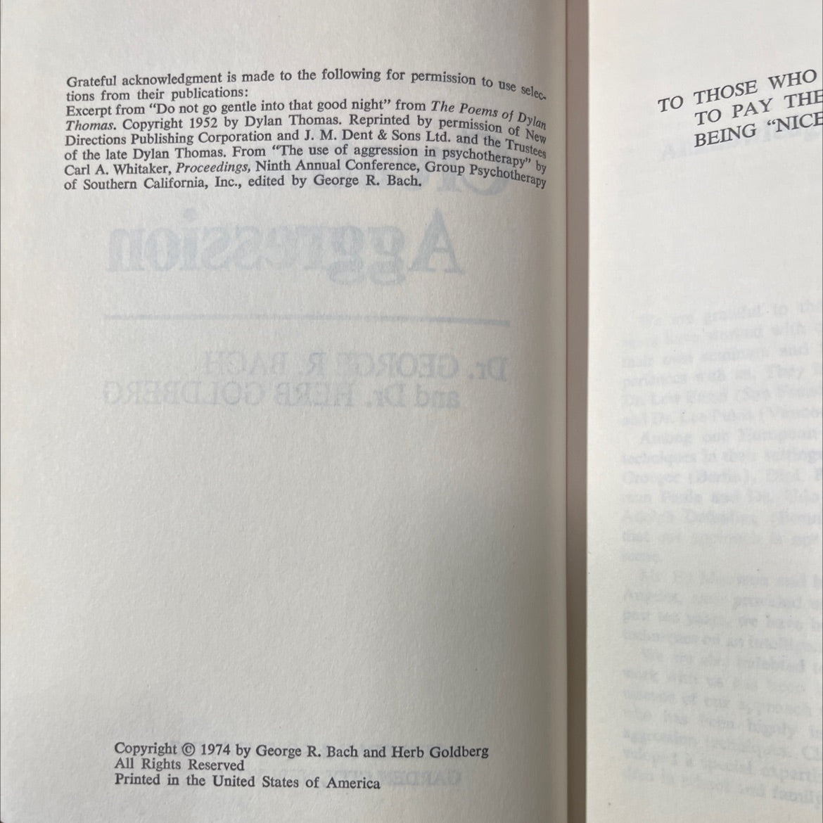 creative aggression book, by dr. george r. bach and dr. herb goldberg, 1974 Hardcover image 3