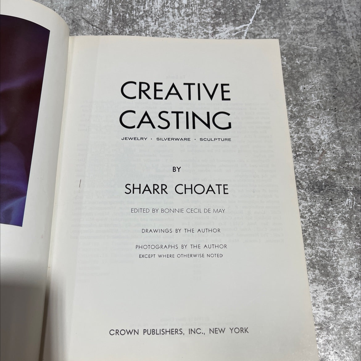 creative casting jewelry. silverware sculpture book, by sharr choate, 1966 Hardcover image 2