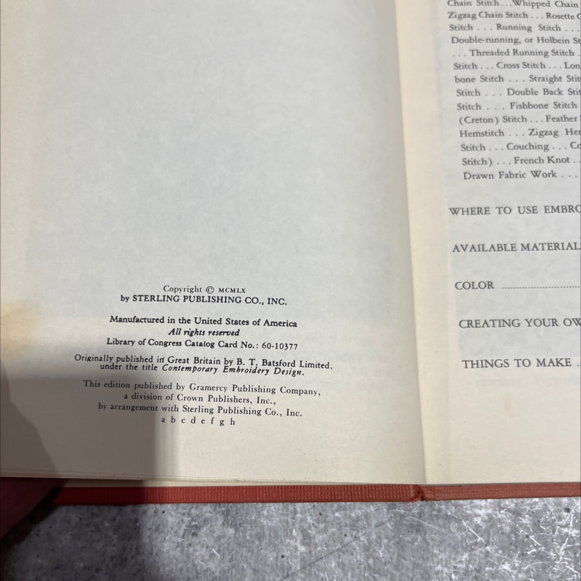 creative embroidery book, by joan nicholson, 1960 Hardcover image 3