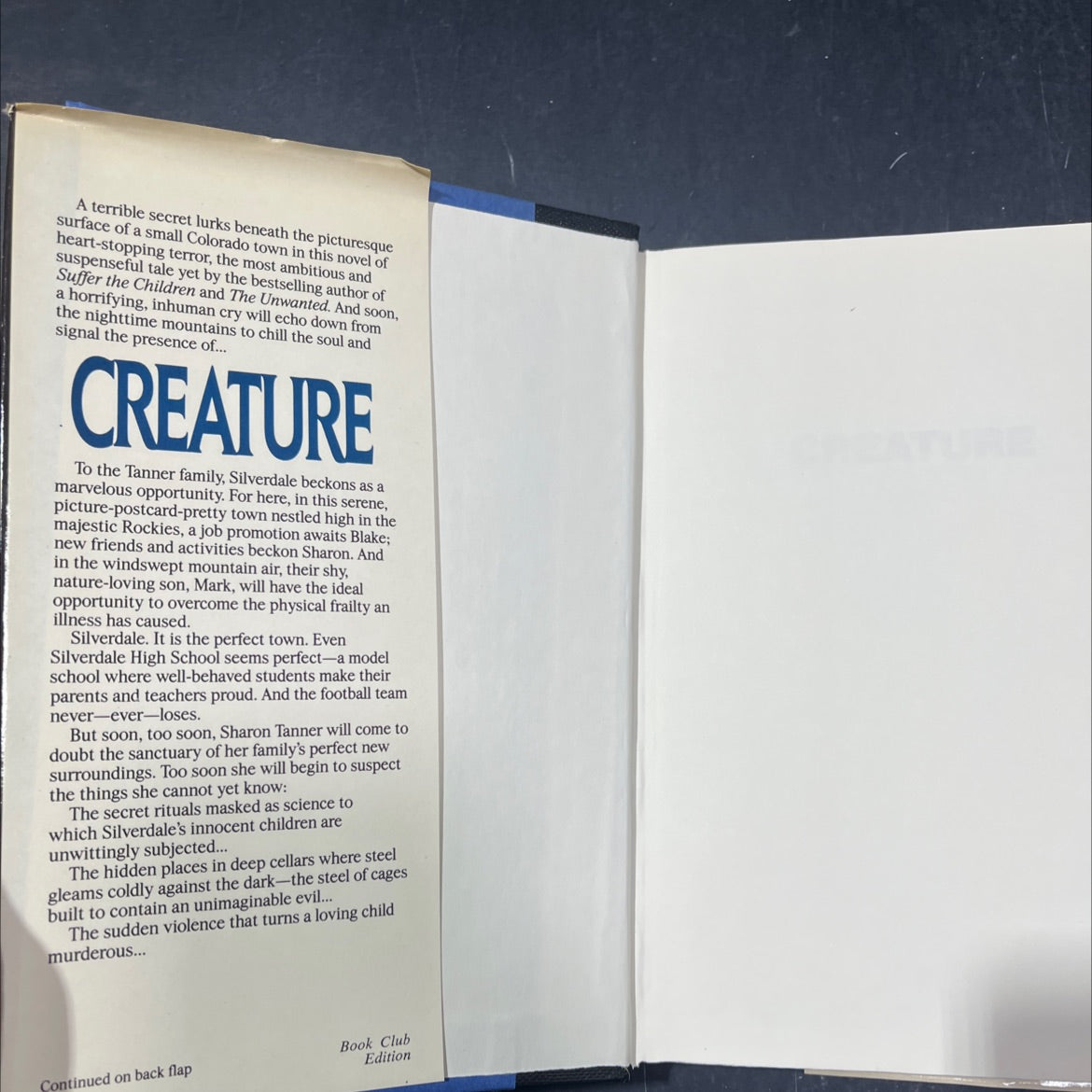 creature book, by john saul, 1989 Hardcover image 4