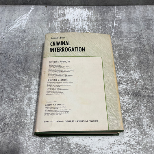SIGNED criminal interrogation book, by arthur s. aubry, jr. and rudolph r. caputo, 1972 Hardcover, Vintage image 1