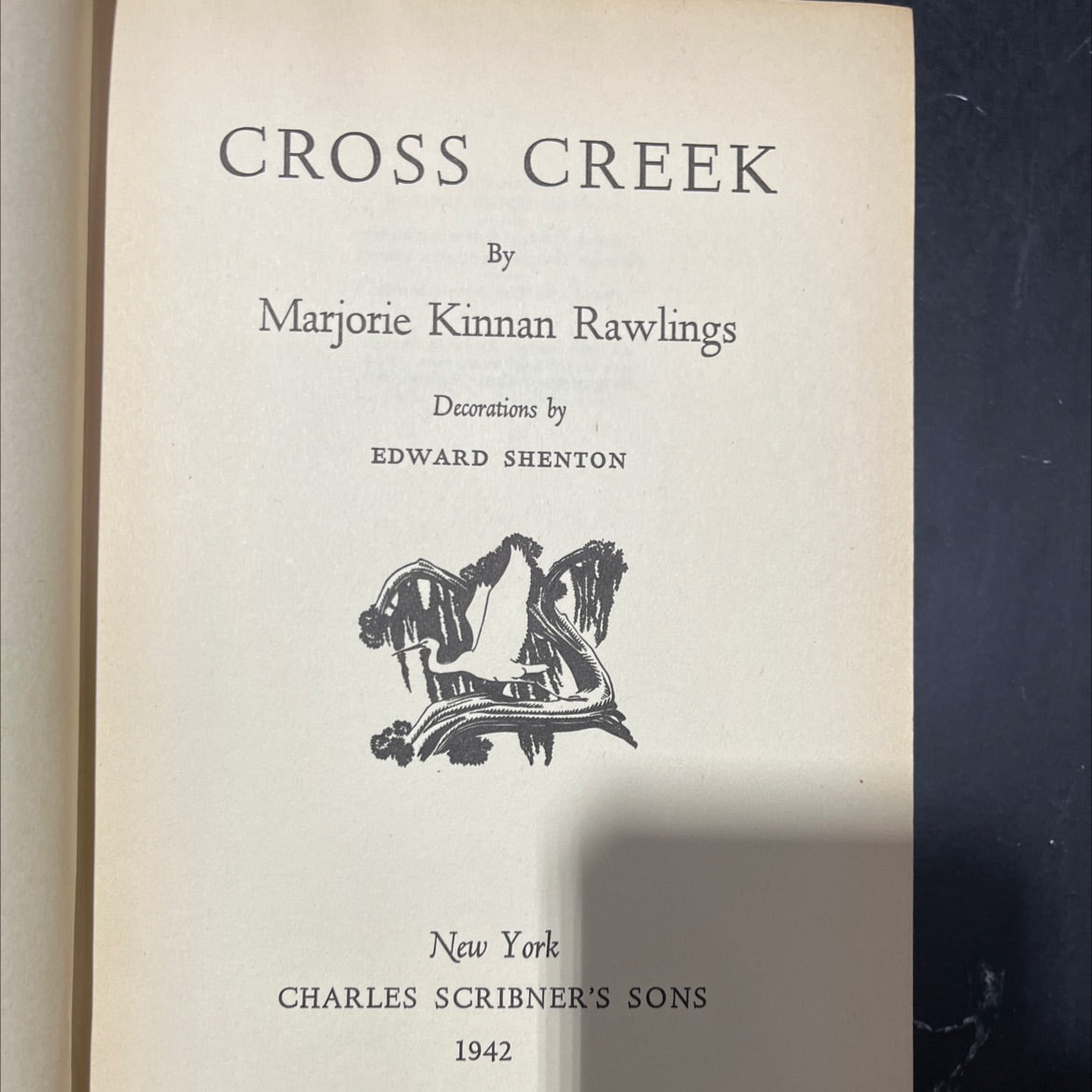 cross creek book, by marjorie kinnan rawlings, 1942 Hardcover image 2