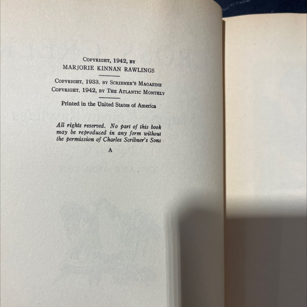 cross creek book, by marjorie kinnan rawlings, 1942 Hardcover image 3