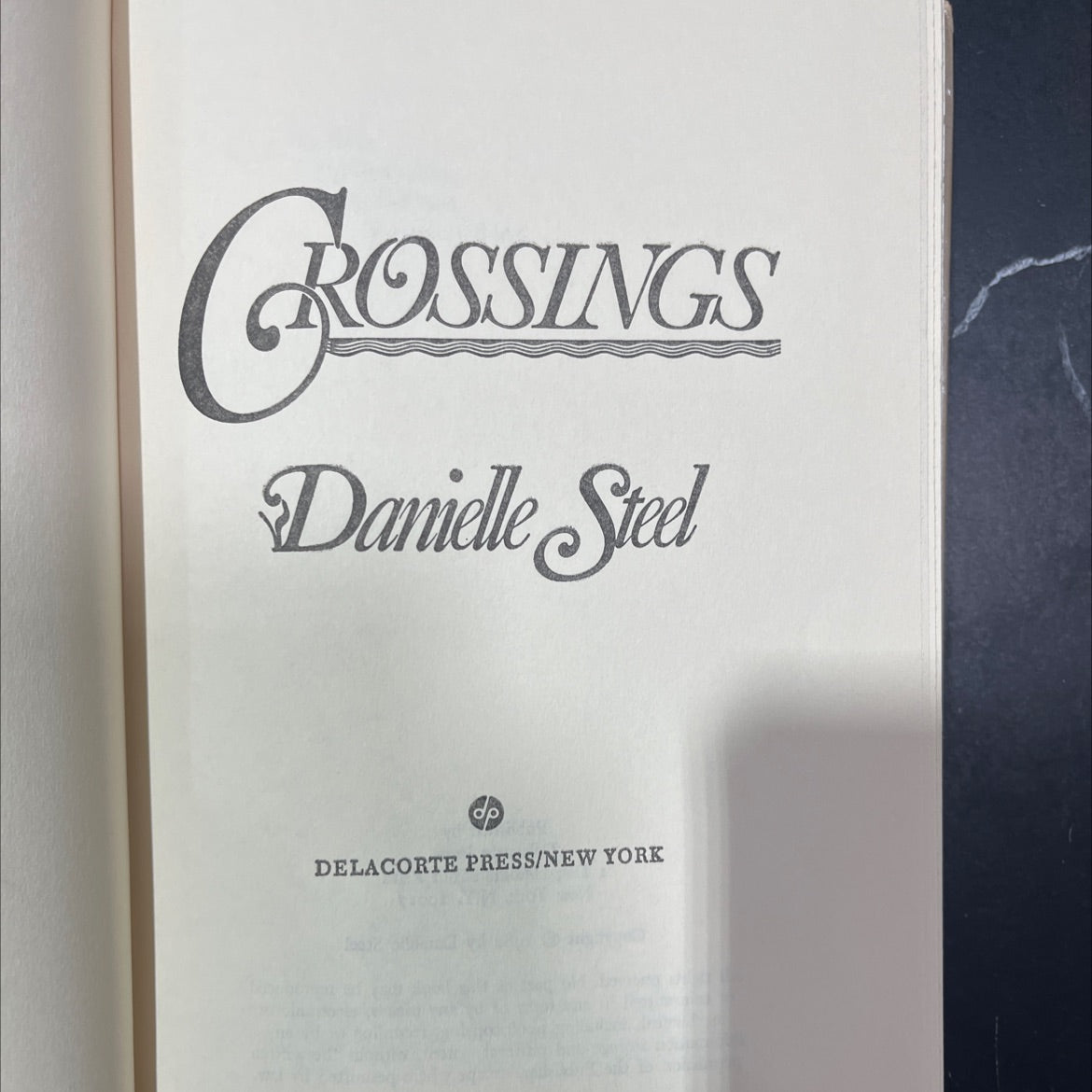 crossings book, by danielle steel, 1982 Hardcover image 2