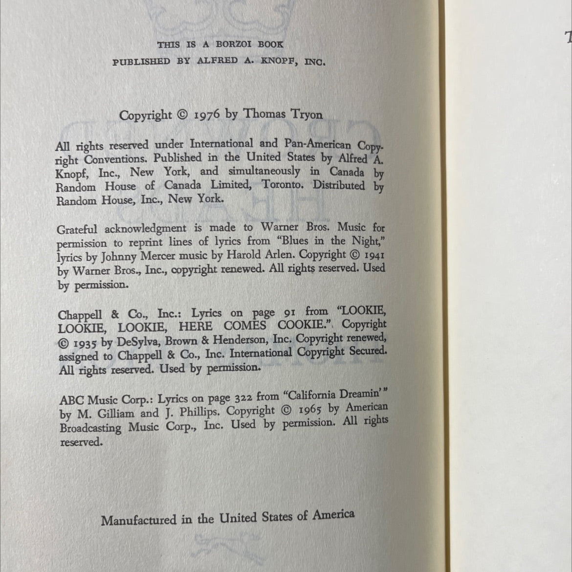 crowned heads book, by thomas tryon, 1976 Hardcover image 3