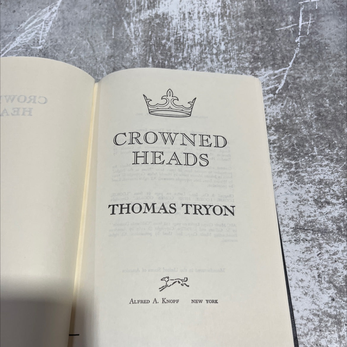 crowned heads book, by Thomas Tryon, 1976 Hardcover image 2